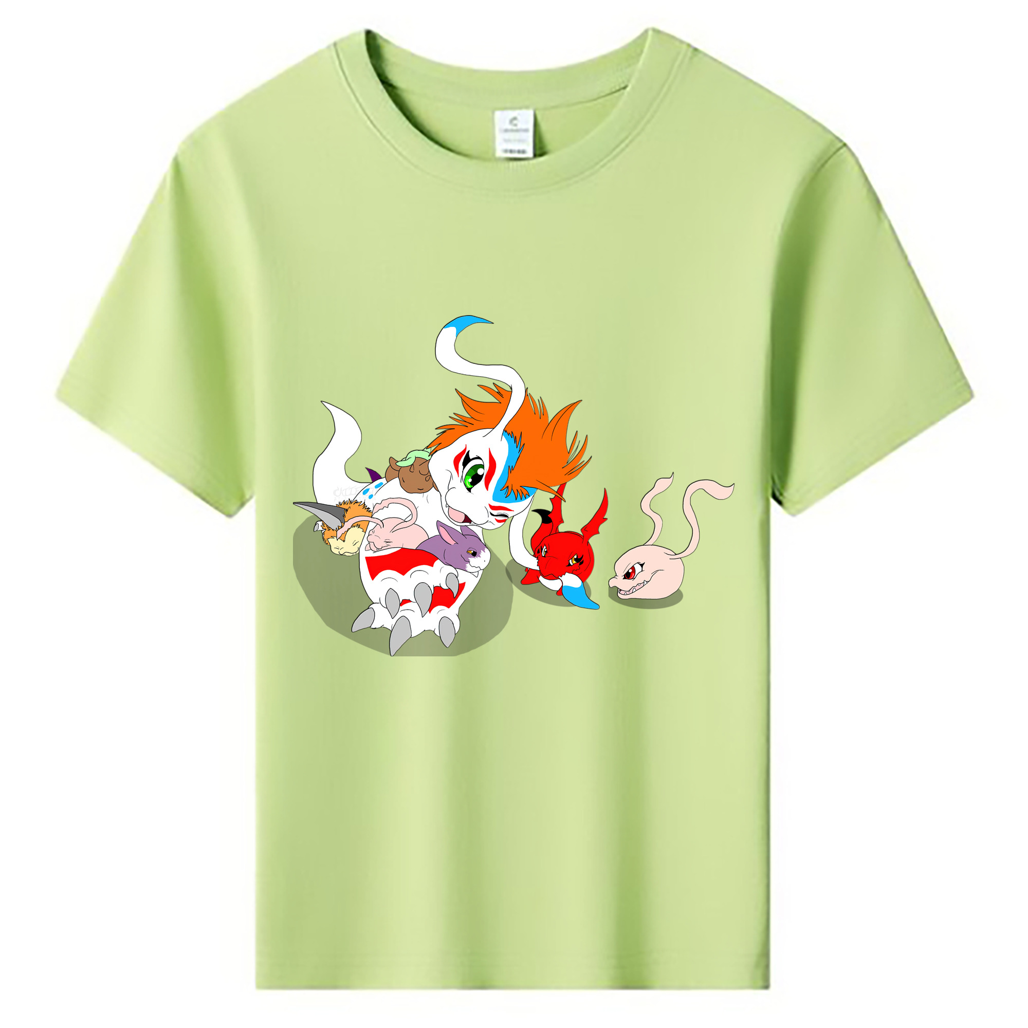（画像用） Digimon デジタルモンスター/デジモン 綿100％キッズTシャツ（フロントプリント）